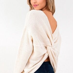 525 America Two-Way Twist Sweater from Revolve | Cream | Medium | NWT